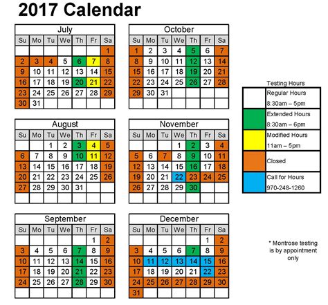 Colorado Mesa University Calendar